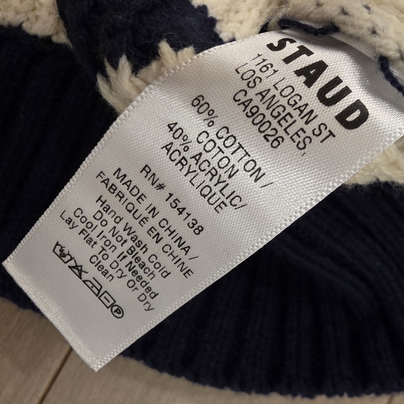 STAUD Yellow and Navy Striped Sweater - Picture 5 of 5